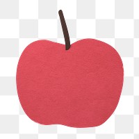 Red apple png sticker in transparent background