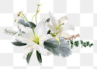 Colorful png flower bouquet sticker, floral design in transparent background