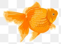 Goldfish png, pet animal illustration sticker, transparent background