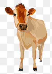 Cow png farm animal illustration, digital sticker, transparent background