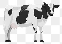 Dairy cow png illustration, farm animal, digital sticker, transparent background