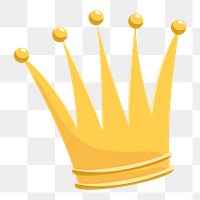 PNG cartoon crown illustration, princess clipart sticker, transparent background