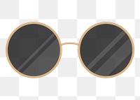 Circle sunglasses png sticker, fashion eyewear accessory, transparent background