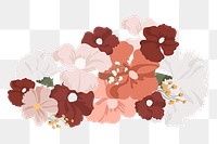 Wedding flowers png sticker, spring decoration, transparent background