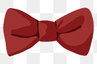 PNG bow tie illustration, red ribbon sticker, transparent background