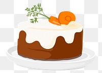 Carrot cake png sticker, dessert illustration, transparent background