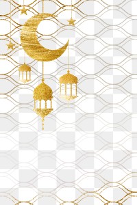 Png Ramadan border, aesthetic design on transparent background