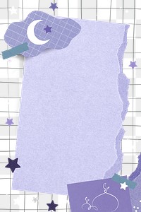 Purple png frame, ripped paper design on transparent background