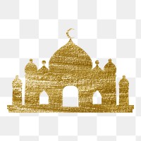 Png Ramadan sticker, masjid collage element on transparent background