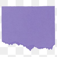 Purple png ripped paper sticker on transparent background