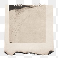 Burnt vintage paper png, transparent background