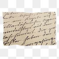 Vintage paper scribble png, transparent background