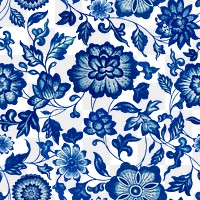 Flower png seamless pattern on transparent background