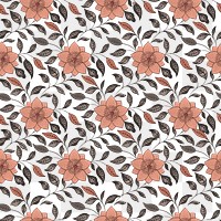 Chinoiserie floral png seamless pattern on transparent background