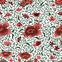 Flower png seamless pattern on transparent background