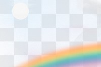 Rainbow png border overlay, sky transparent background