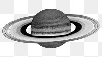 Gray Saturn png sticker, planet transparent background