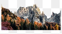 Rock mountain png border, landscape transparent background