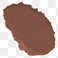 Brown torn paper png sticker, transparent background