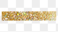 Glitter gold png sticker, Washi tape transparent background