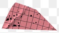 Washi tape png sticker, pink grid transparent background