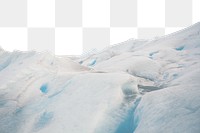 Snowy mountain png border, transparent background