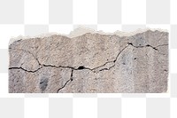 Concrete png ripped paper border, transparent background