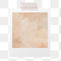 Instant photo png frame, aesthetic paper, transparent background