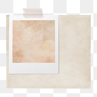 Instant photo png frame, aesthetic paper, transparent background