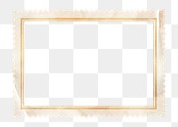 Postage stamp png frame, transparent background