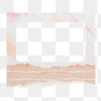Feminine paper png frame, copy space, transparent background