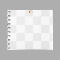 Note paper png mockup, transparent design