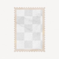 Postage stamp png mockup frame, transparent design 