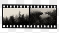 Analog film strip png sticker, nature images, transparent background