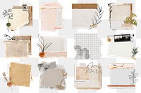 Ephemera collage png paper stickers, | Premium PNG - rawpixel