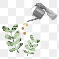 Growing money on tree png collage element on transparent background collage element on transparent background