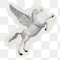 White unicorn png on transparent background