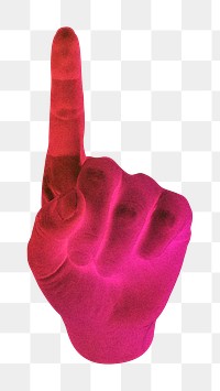 Neon hand png pointing sticker, transparent background