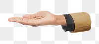 Png open hand gesture sticker, transparent background