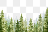 Forest png, watercolor nature collage element, transparent background