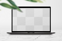 Laptop screen png mockup, digital device