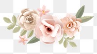 Pastel papercraft flower design element