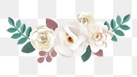 Pastel papercraft flower design element