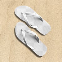 Flip-flop png shoes mockup summer fashion