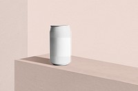 Beverage can png mockup, transparent design 