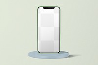 Mobile phone png mockup, transparent screen 