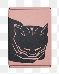 Cat paper box png, packaging for small business