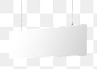 Png hanging blank shop sign in transparent background