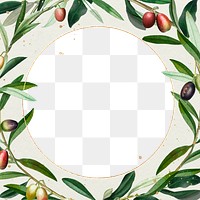 Round frame png glitter gold pattern