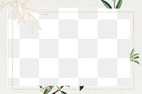 Green olive leaves png frame design space